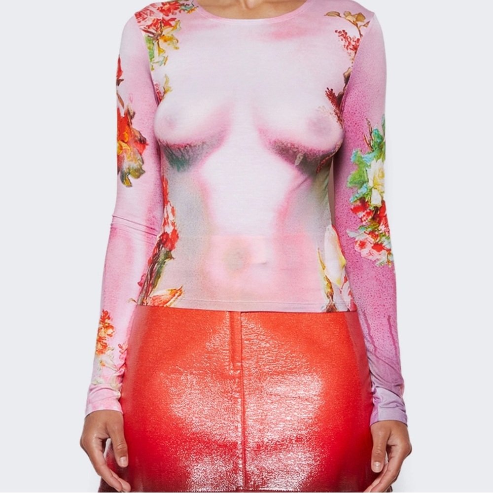 Floral Long Sleeve Top - Pink and Pants - Picture 2 of 4
